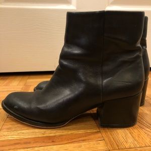 Sam Edelman Joey Black Leather Ankle Booties